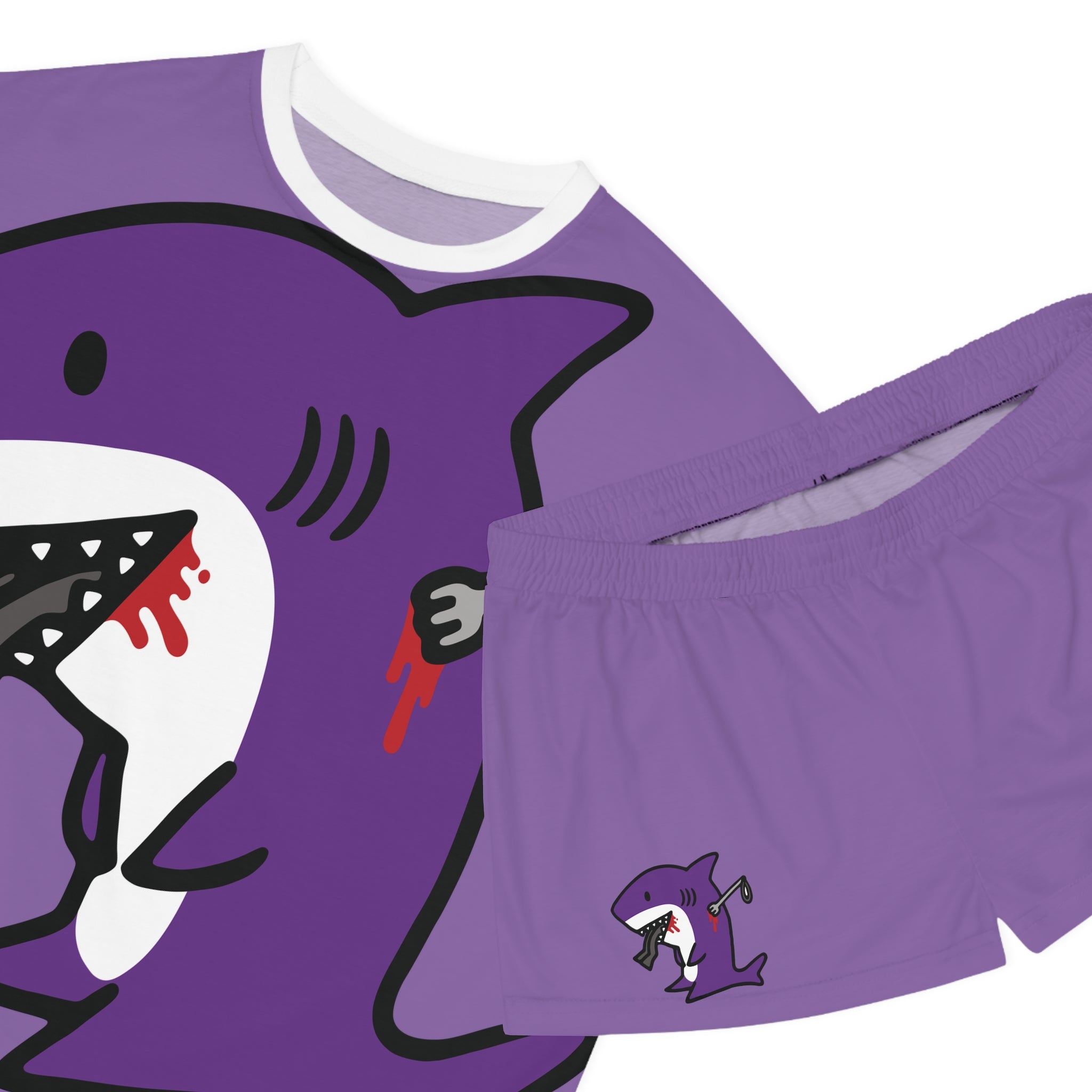 Slit Gill Big Purple Pajama Set